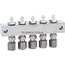 Groeneveld-Beka Nippelblock 5x Schmiernippel 180°, 5x Rohr Ø 6 mm, L1 96 mm | 10104627