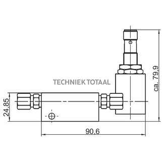 Groeneveld-Beka End element MX-F distributor, 75 mm³, proximity switch PNP, IP67