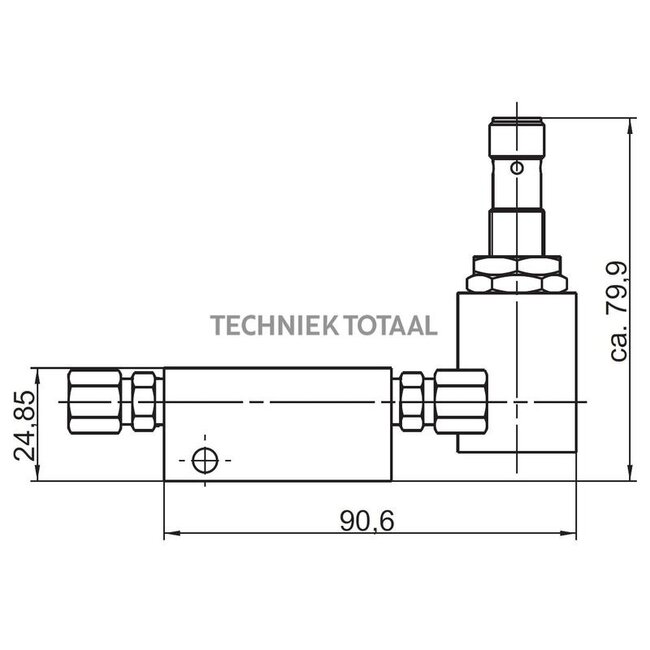 Groeneveld-Beka End element MX-F distributor, 75 mm³, proximity switch PNP, IP67 | 10129829