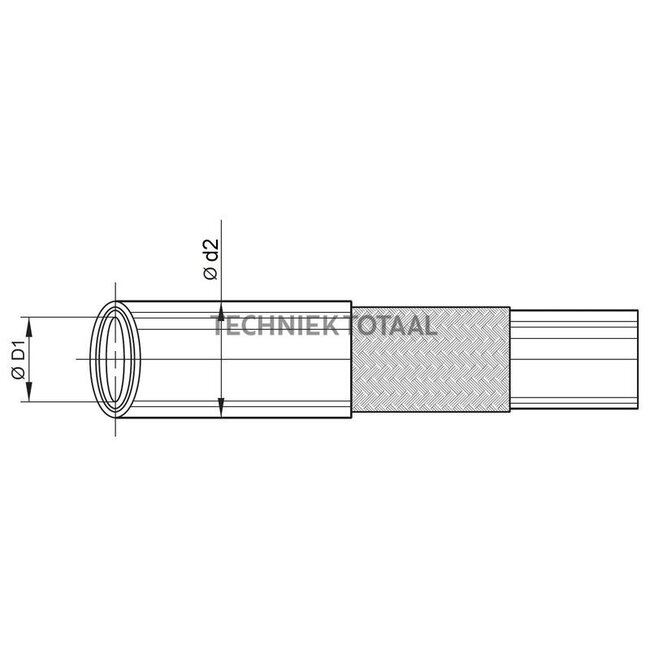 Groeneveld-Beka Hochdruckschlauch 11,2 x 6,5 mm, mit Fettfüllung - 50 Meter | 10124070