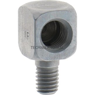 Corner threaded fitting 90° version 3, M6 tapered / M10 x 1
