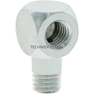 Corner threaded fitting 90° version 1, M8 x 1.25 tapered / M10 x 1