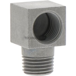 Corner threaded fitting 90° version 1, R1/4" tapered / M10 x 1