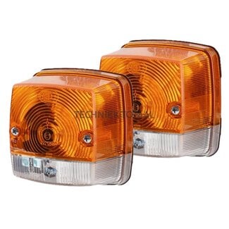 HELLA Blink-Positionsleuchte 12 V, R21W/C5W, gelb/weiß - 2 Stück