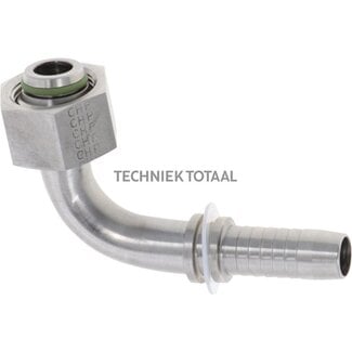 Perspilaar RVS DKOL M14 x 1,5, buis Ø 8 mm, 90°, DN 06