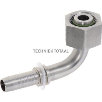 Perspilaar RVS DKOS M30 x 2, buis Ø 20 mm, 90°, DN 16