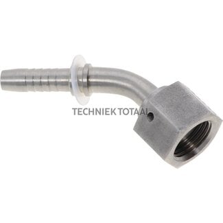Pressnippel Edelstahl DKR BSP 3/8", 45°, DN 06