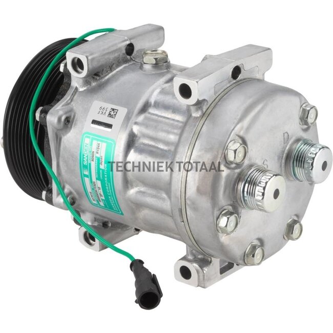 Klimakompressor 24 V, Riemenscheibe 119 mm, 8 Rillen, Öl SP 10 | 4894306, 504185596, SD7H15-8090