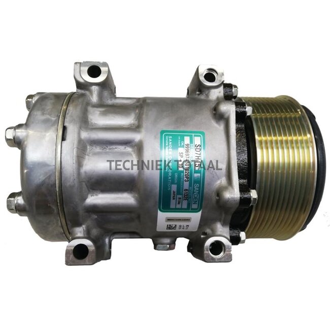 SANDEN Klimakompressor 12 V, Riemenscheibe 119 mm, 10 Rillen, Öl SP 10 | 84592366, SD7H15-6132