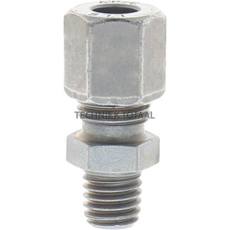 Groeneveld-Beka Inschroefkoppeling verzinkt M8 x 1,25k, leiding 6 mm, serie LL
