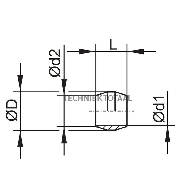 Groeneveld-Beka Galvanized steel double taper ring, pipe Ø 6 mm, D 8 mm | 10131725