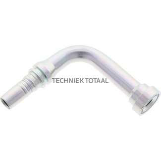 Manuli Pressnippel Interlock SAE-Flansch CAT 1", 90° E 150 mm, DN 25