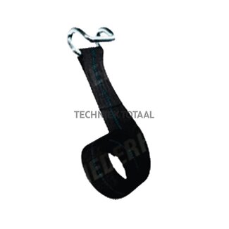 Replacement strap polyester 650 x 44 mm, black, wire hook stainless steel