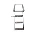 Mobile access ladder galvanized, with screw-on brackets, 3 steps
