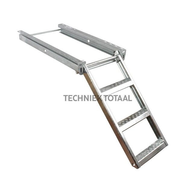 Mobile access ladder galvanized, with screw-on brackets, 3 steps