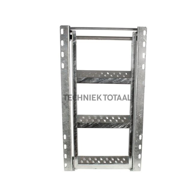 Mobile access ladder galvanized, with screw-on brackets, 3 steps