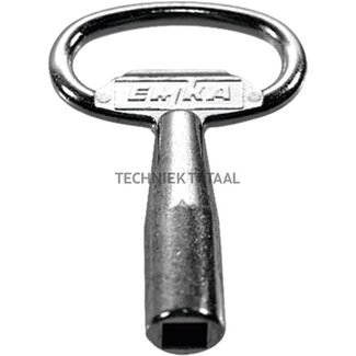 Key with square socket 8 mm square