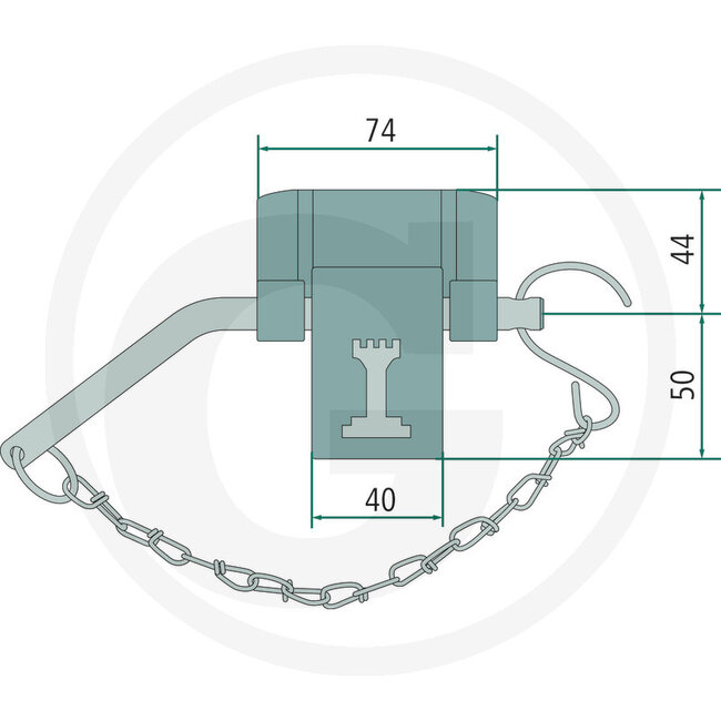 Sideboard connector for split sideboards, from 2011 HW 80 | 24/084/001