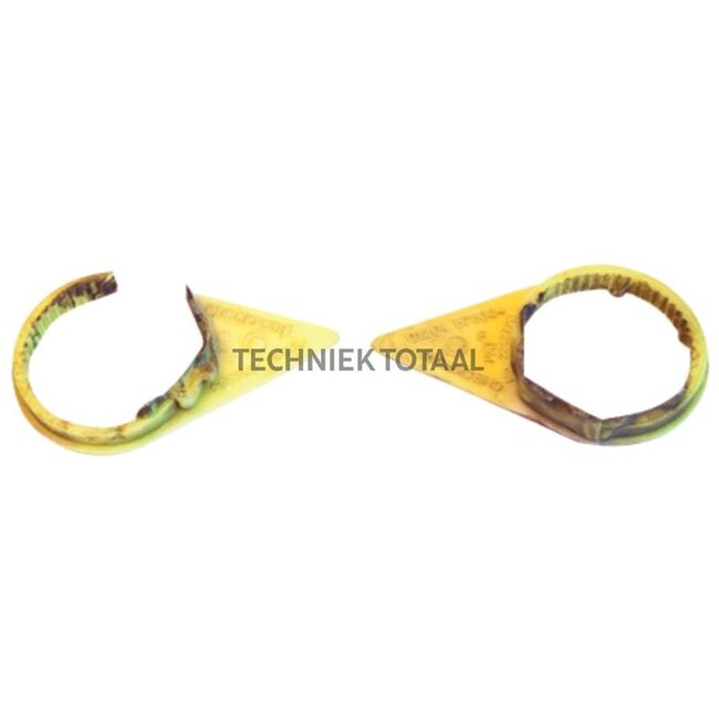 Checkpoint Wheel nut indicator Dustite® pointer bottom, AF 27 mm, yellow | DTY27