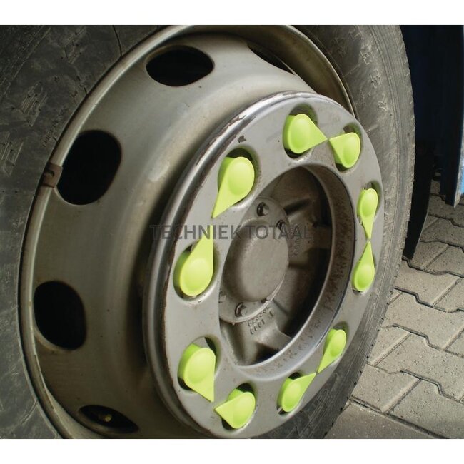 Checkpoint Wheel nut indicator Dustite® pointer bottom, AF 27 mm, yellow | DTY27