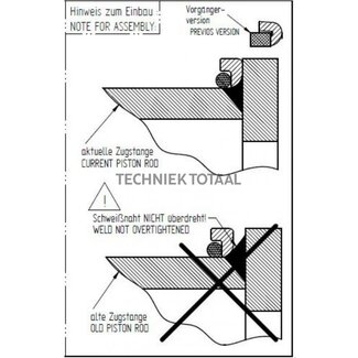 KNOTT Stop ring with support ring, push rod Ø 60 mm