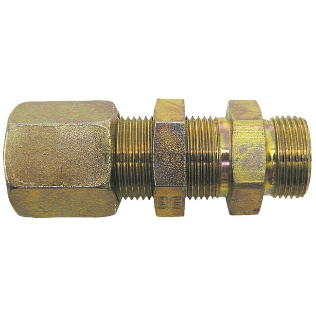 Straight bulkhead threaded fitting M22 x 1.5, push-in 15 mm, L 73 mm | 893 821 244 0, 8938212440