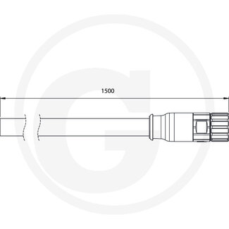 OILQUICK Connection cable electrical plug 3/4", 10-core, 1500 mm, open end