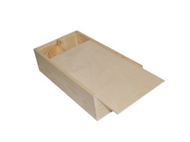 Geschenkverpakkingen Wijnkist 2 flessen met schuifdeksel