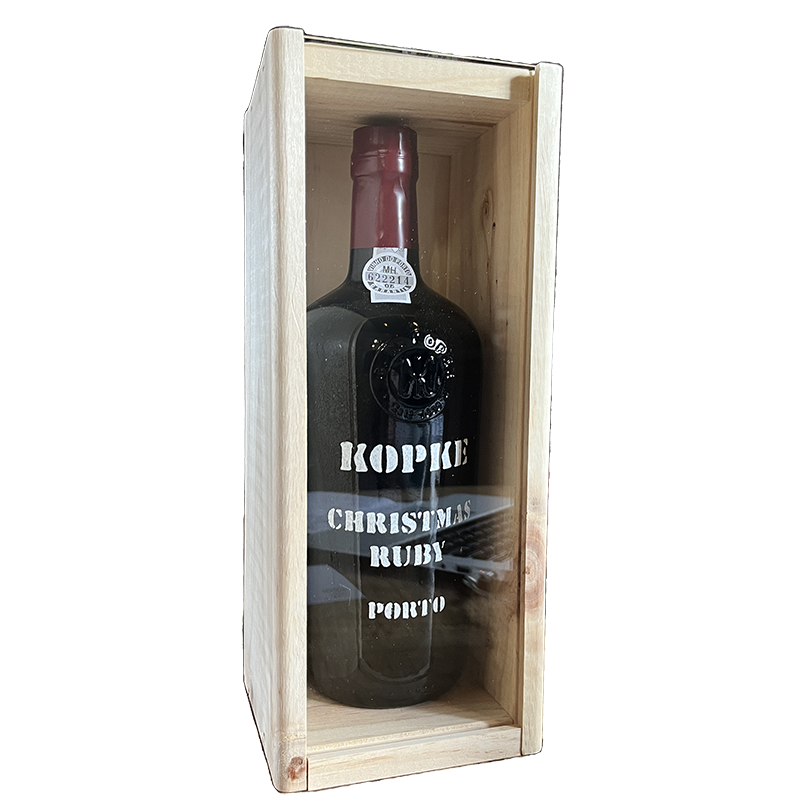 Transparante kist voor Kopke fles