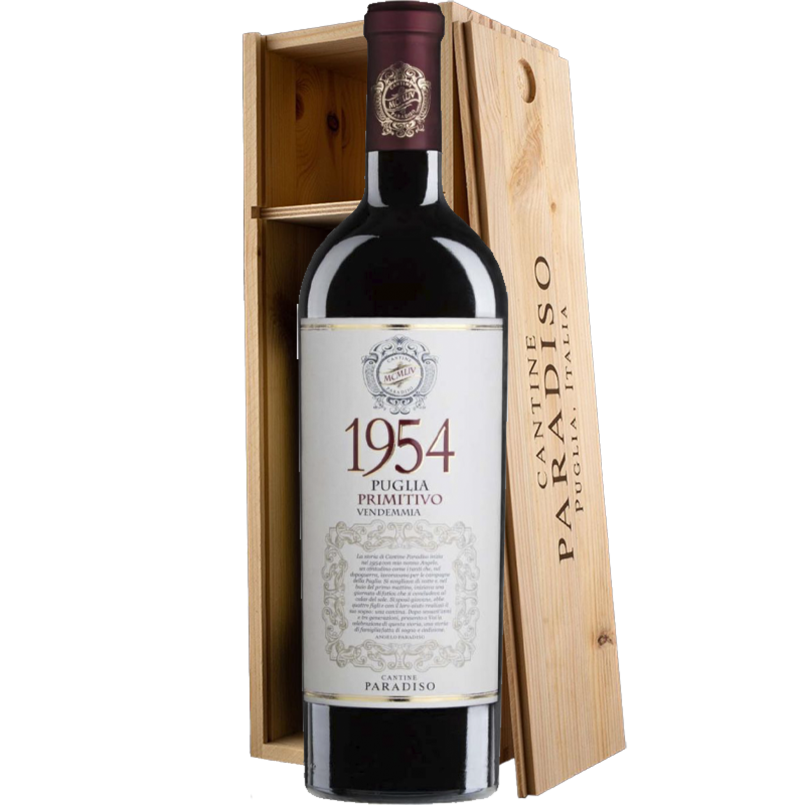 Paradiso Paradiso 1954 Primitivo 2022 Magnum in kist