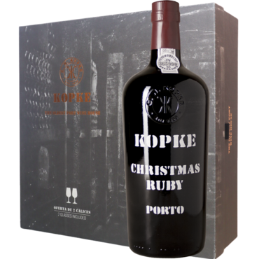 Kopke Christmas Ruby Port Giftbox met glazen