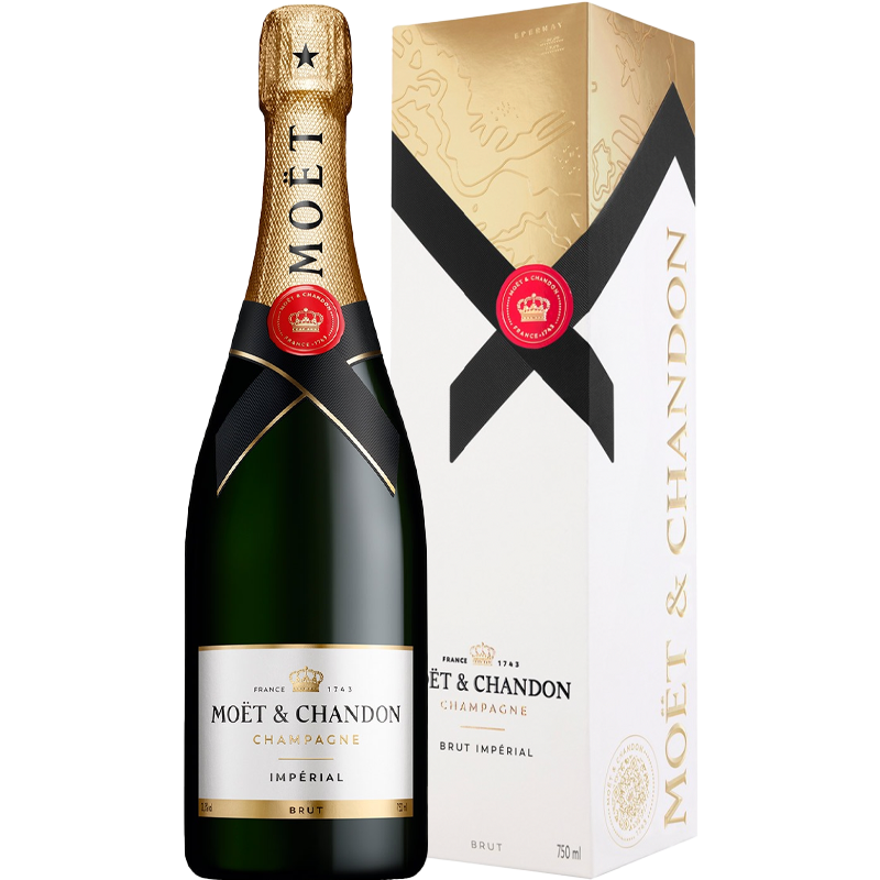 MOET & CHANDON BRUT IMPERIAL ギフトボックス入り Moët & Chandon Impérial Brut Giftbox - Boonstra Wijnen