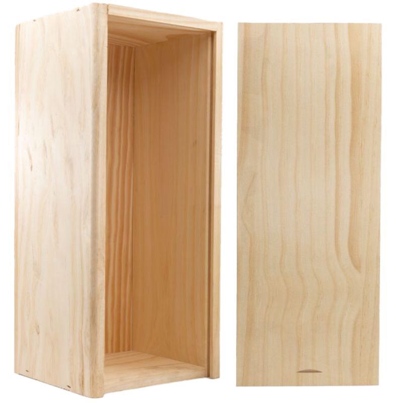 Wijnkist 1 fles Ruinart met schuifdeksel