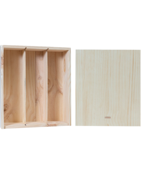 Geschenkverpakkingen Wijnkist 3 flessen met schuifdeksel