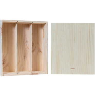 Geschenkverpakkingen Wijnkist 3 flessen met schuifdeksel