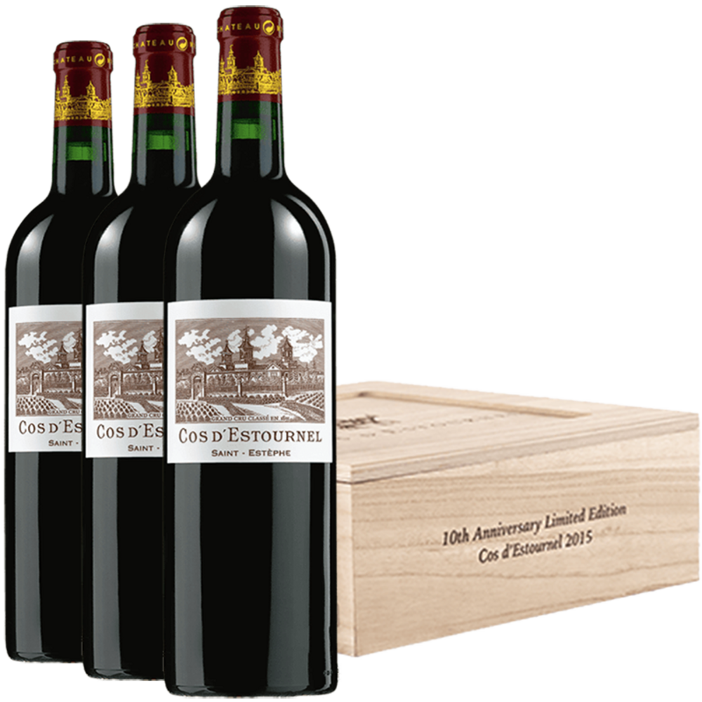 Château Cos d'Estournel Château Cos d'Estournel Saint-Estèphe 2015 Limited Edition (3 x 750ml) Château Cos d'Estournel Château Cos d'Estournel Saint-Estèphe 2015 Limited Edition (3 x 750ml)