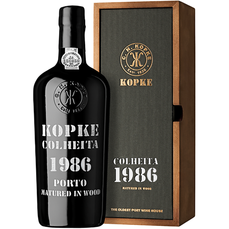 Kopke Colheita 1986 in geschenkkist