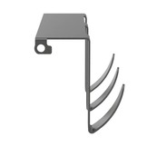 Ansteckhaken 3-fach Grau-Metallic (DB 703)