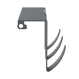 Ansteckhaken 3-fach Anthrazit (RAL 7016)