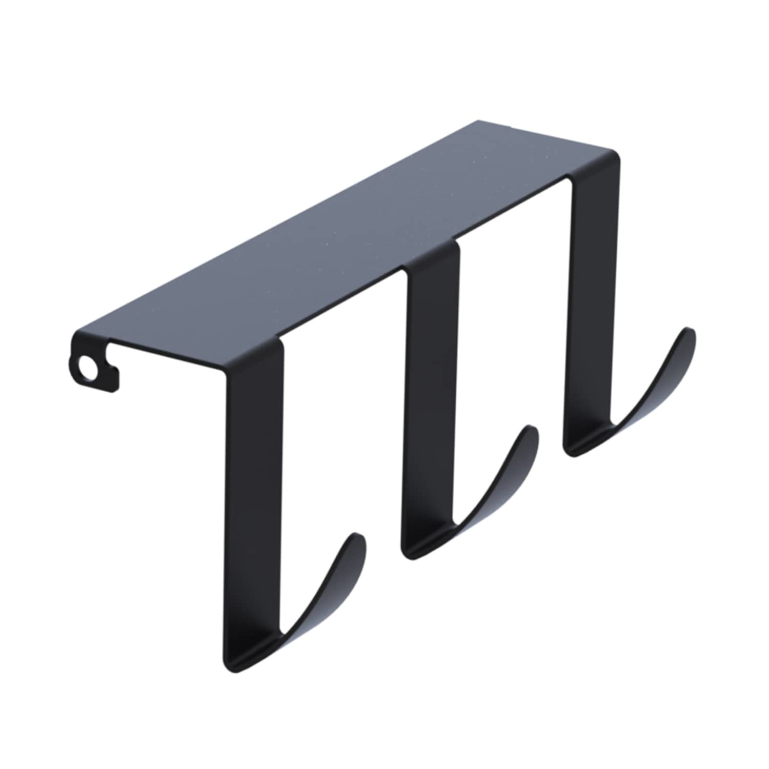 Ansteckhaken 3-fach Schwarz (RAL 9005)