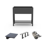 Set Hochbeet-Metall Grau-Metallic (DB 703) inkl. Zubehör