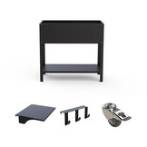 Set Hochbeet-Metall Schwarz (RAL 9005) inkl. Zubehör