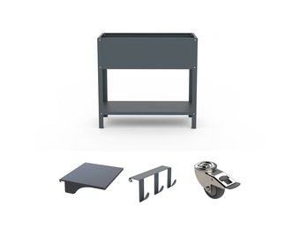 Set Hochbeet-Metall Anthrazit (RAL 7016) inkl. Zubehör