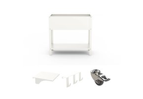 Set Hochbeet-Metall Weiß (RAL 9016) inkl. Zubehör