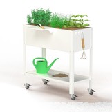 Set Hochbeet-Metall Weiß (RAL 9016) inkl. Zubehör