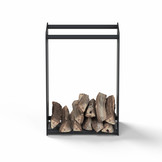 Kaminholzregal-Metall Innen Anthrazit (RAL 7016)