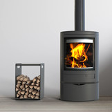 Kaminholzregal-Metall Innen Anthrazit (RAL 7016)