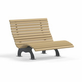 Waldsofa 150 Holz/Metall Anthrazit (RAL 7016)