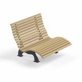 Waldsofa 150 Holz/Metall Anthrazit (RAL 7016)