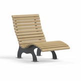 Waldsofa 90 Holz/Metall Anthrazit (RAL 7016)